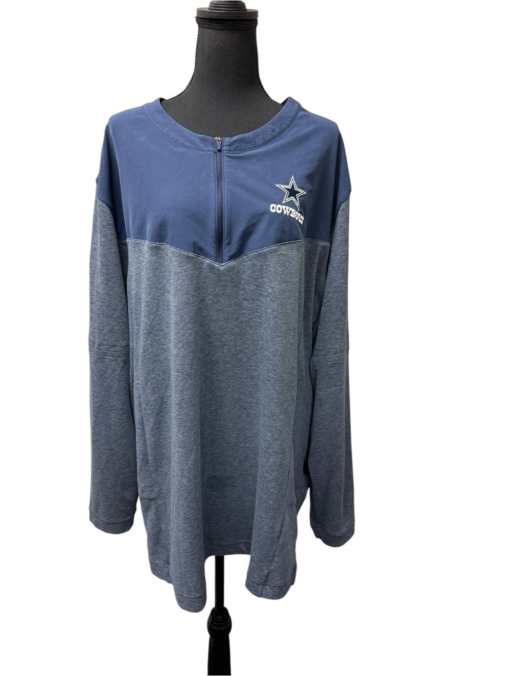 Nike Dri-FIT Dallas Cowboys Blue Pullover Top 3XL NFL Quarter Zip